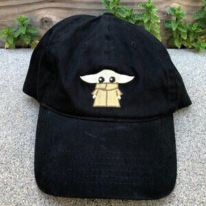 DISNEY PARKS GROGU Baby Yoda Star Wars Dad Hat Black Baseball Cap Adjustable‌‌‌
